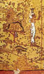 De boeg van de grafboot van Toetanchamon (fragment grafschildering oostwand)